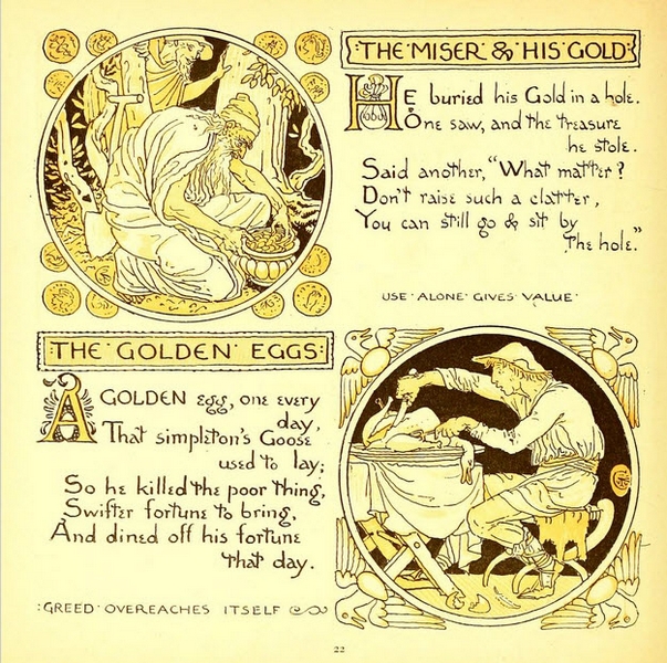 Walter Crane - Baby's Own Aesop - The Golden Eggs